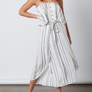 Striped buttoned top and matching pants